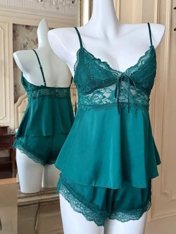 Pyjama Dentelle Louise, dos licou