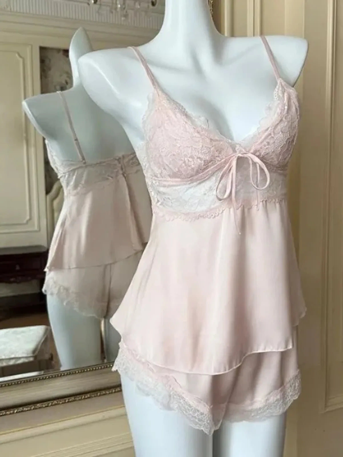 Pyjama Dentelle Louise, dos licou