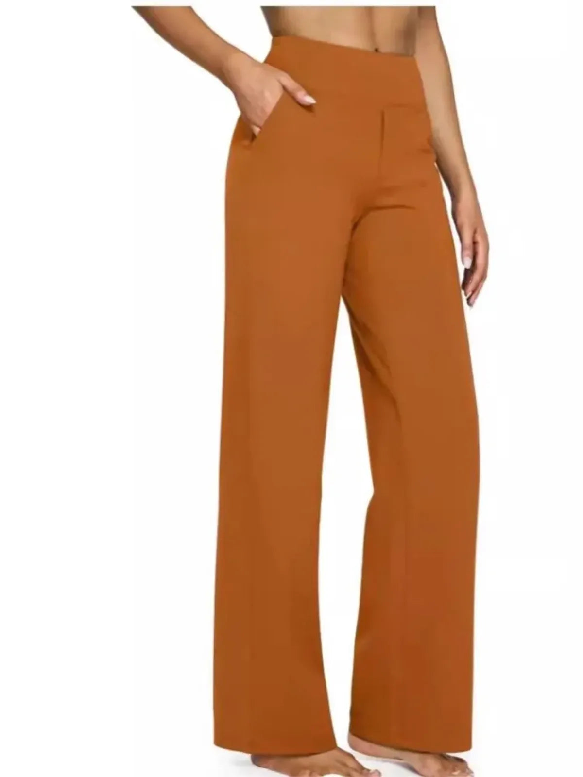 Pantalon Adrienne, maille taille haute