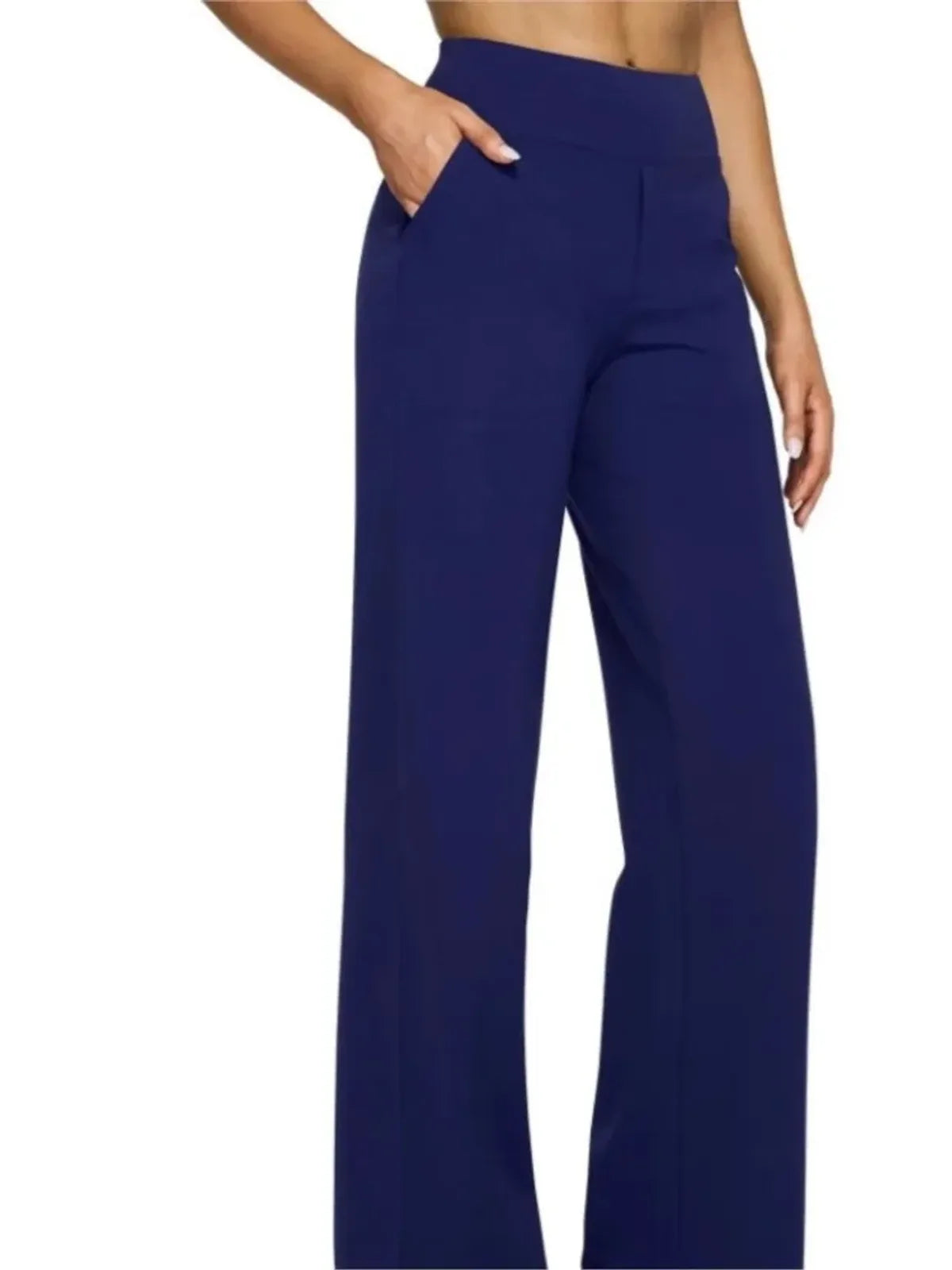 Pantalon Adrienne, maille taille haute