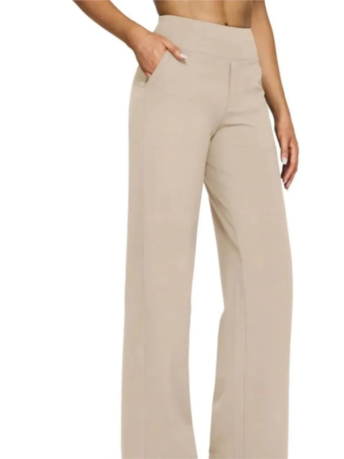 Pantalon Adrienne, maille taille haute