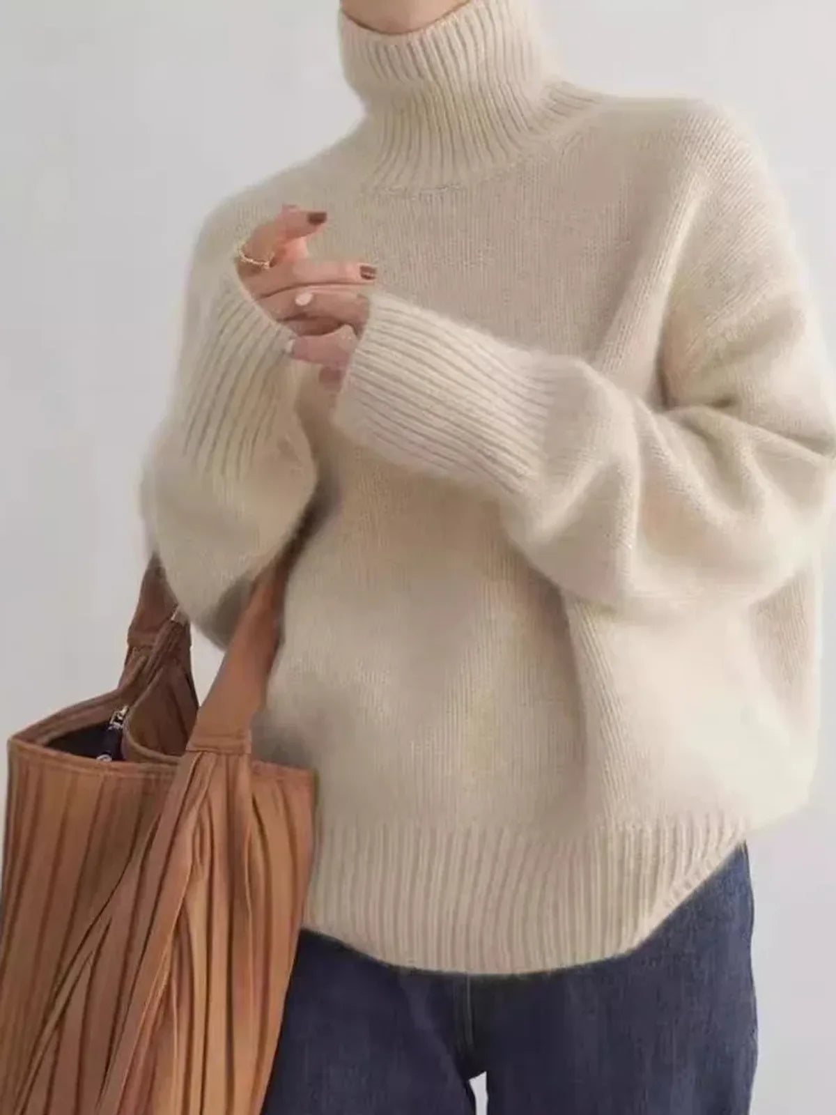 Pull Col Roulé Margot, maille épaisse