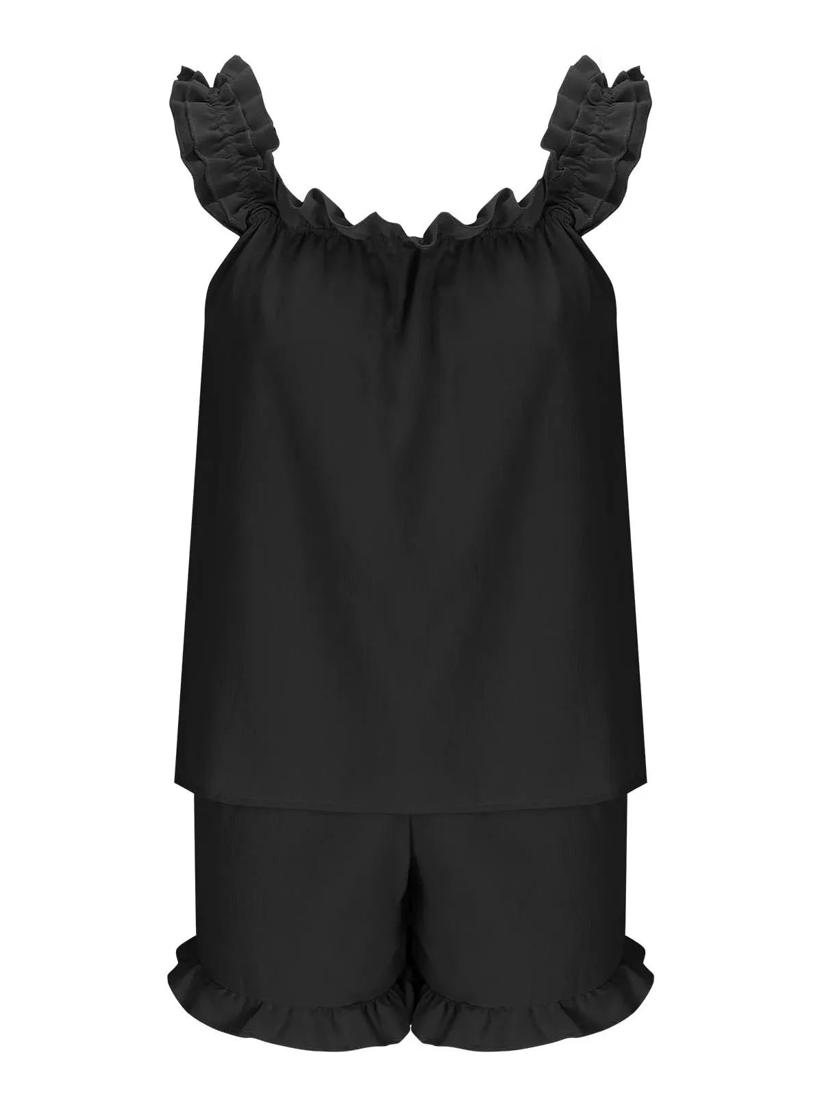 Ensemble Amandine, col carré et volants