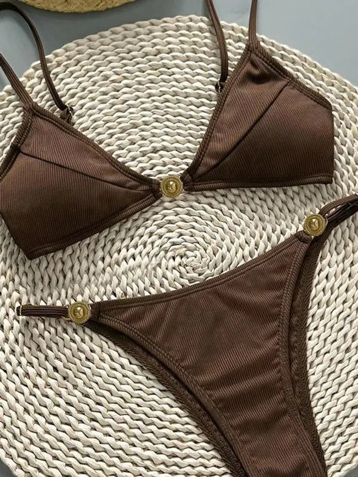 Maillot Deux Pièces Solaire, détail métal