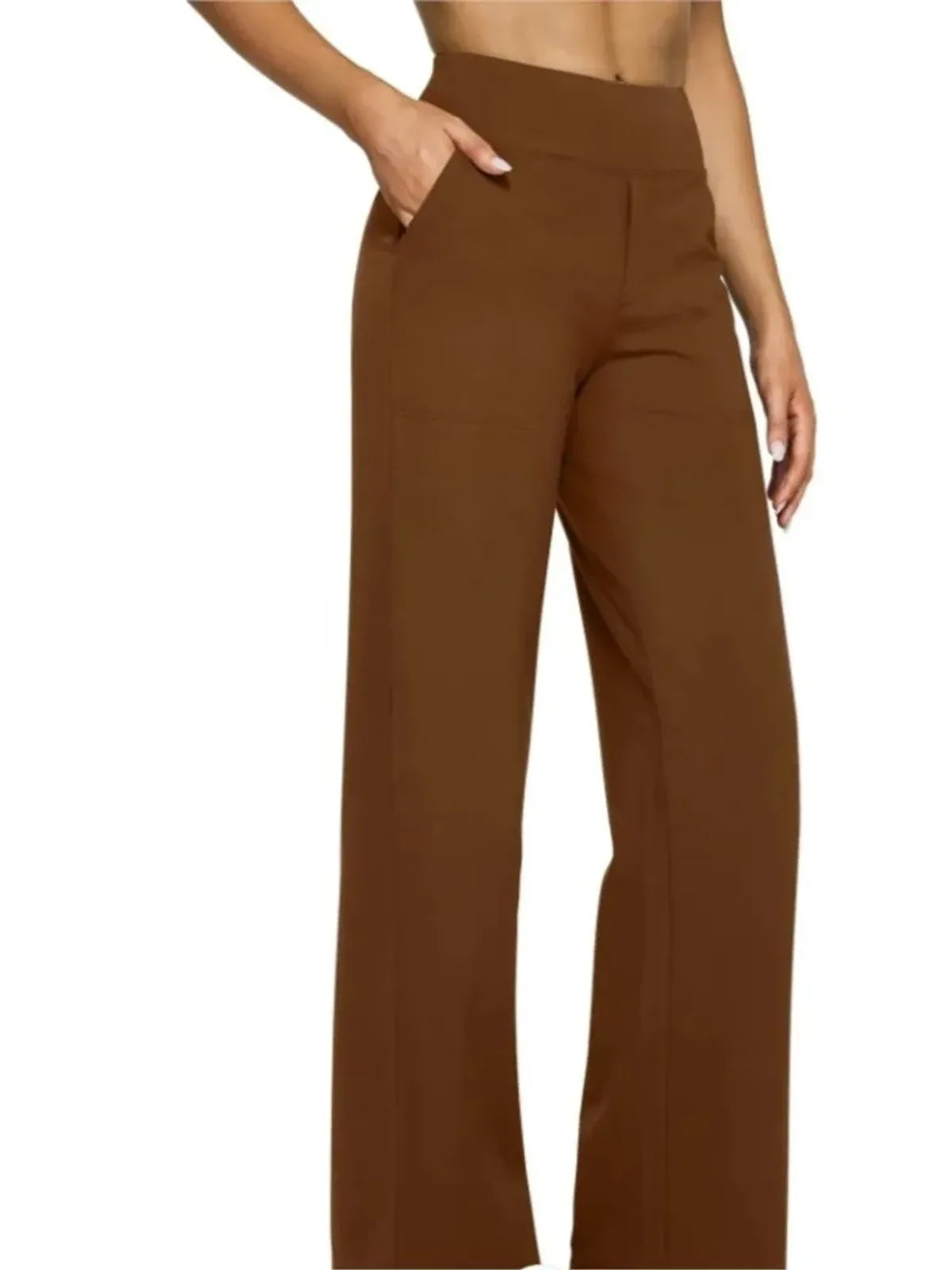 Pantalon Adrienne, maille taille haute